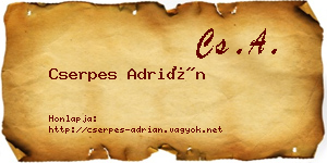 Cserpes Adrián névjegykártya