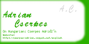 adrian cserpes business card